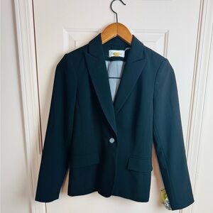 Calvin Klein Black Blazer Tailored Suit Jacket Size 2
